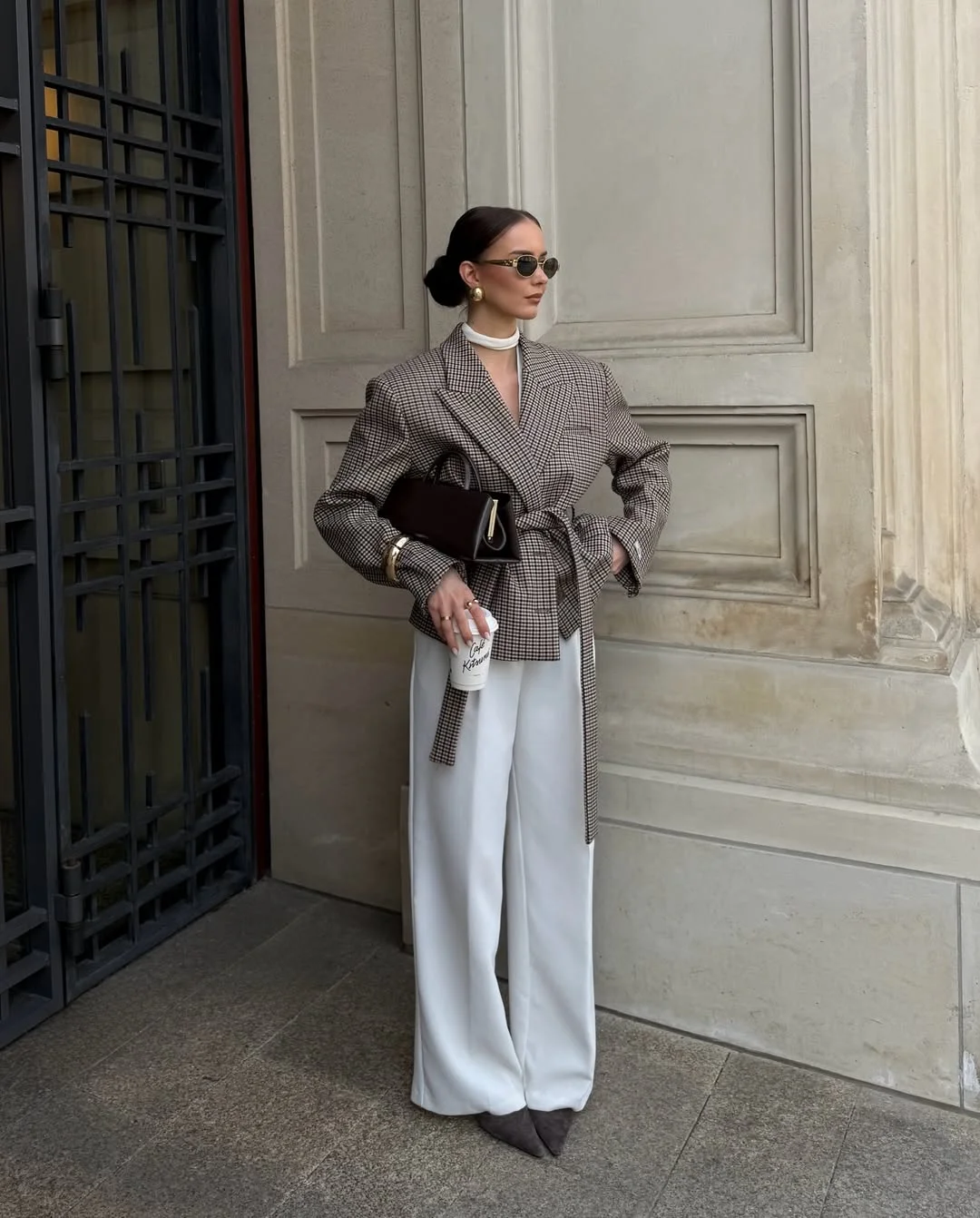 Fall outfits with blazers for women 2026 Wrapped Checked Blazers Feel Elegant Without Looking Too Corporate