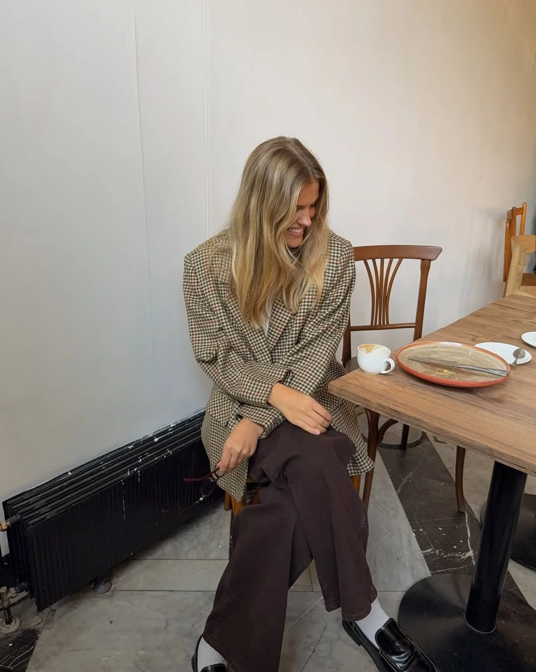 Fall outfits with blazers for women 2026 Soft Checked Blazers And Espresso Tones Feel Like Peak Cozy Fall Energy