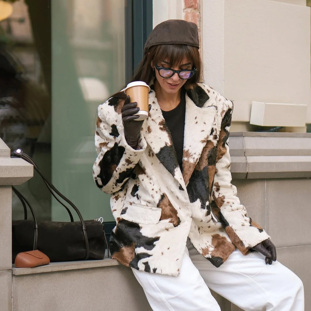 Fall outfits with blazers for women 2026 Cow Print Blazers Bring A Playful Edge To Neutral Fall Layers