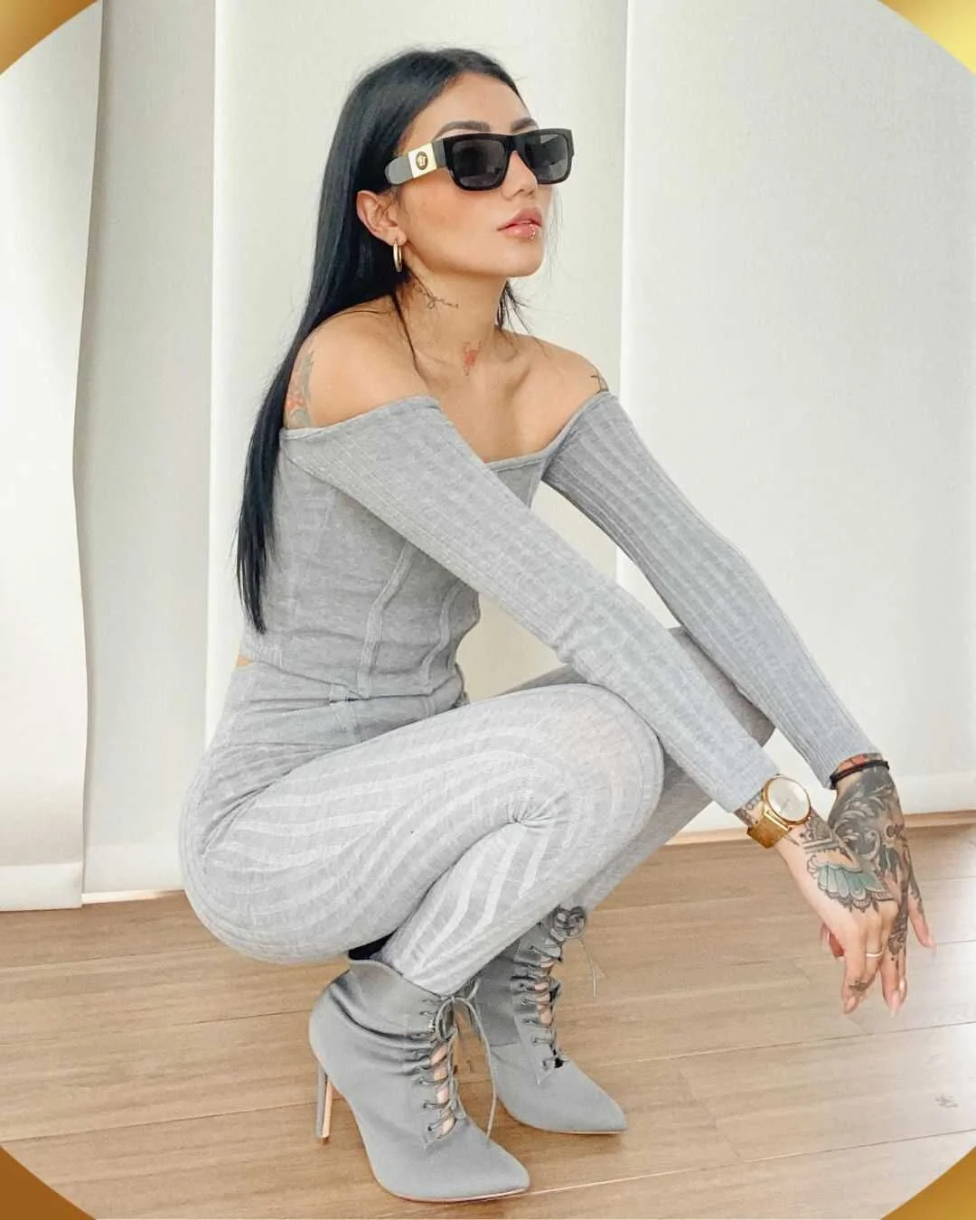 fall outfits with boots and leggings 2026 Elevated Knitwear With Statement Heeled Boots
