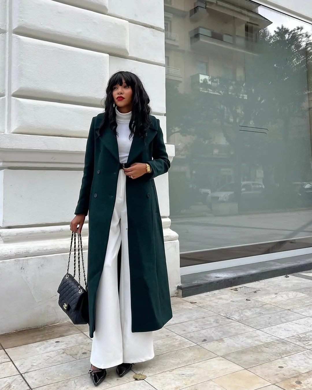 fall outfits with coat 2026 Emerald Coats That Brighten Neutral Autumn Wardrobes