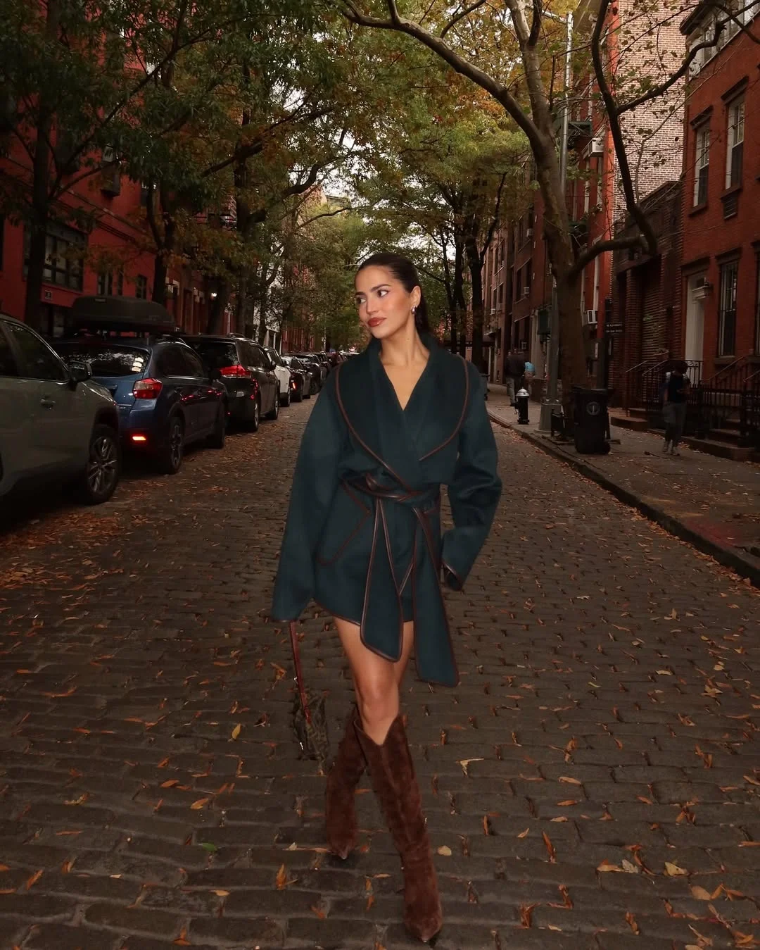 fall outfits with coat 2026 City Evenings With Statement Boots And A Belted Coat
