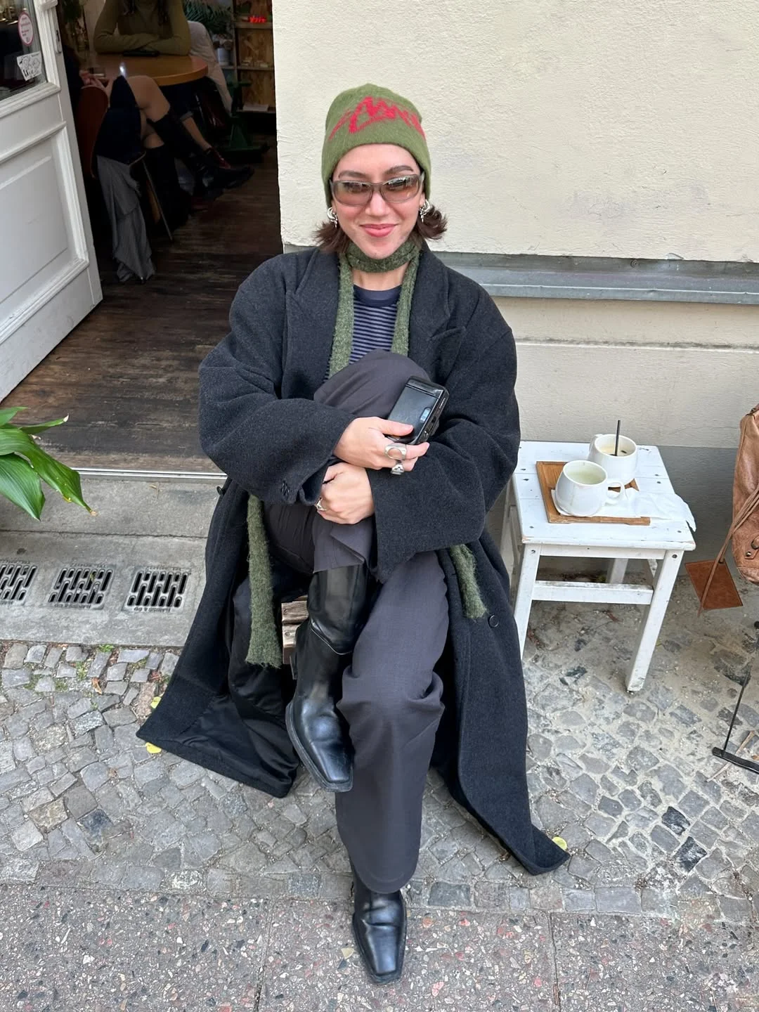 fall outfits with coat 2026 Dark Layers With A Pop Of Olive Personality