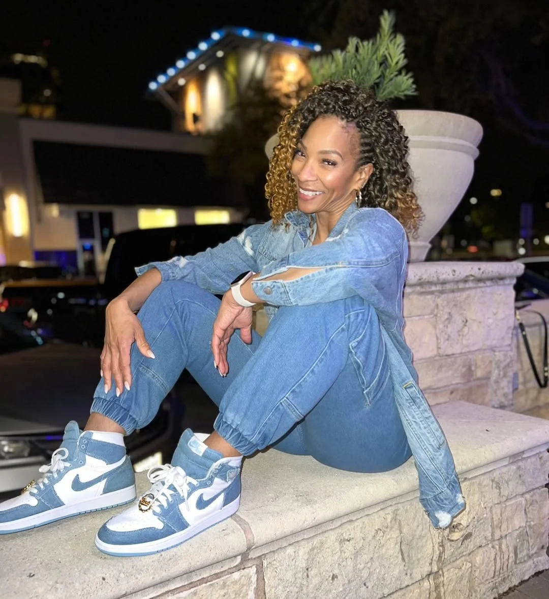 fall outfits with jeans and sneakers 2026 Double Denim and High-Top Sneakers for Casual Confidence