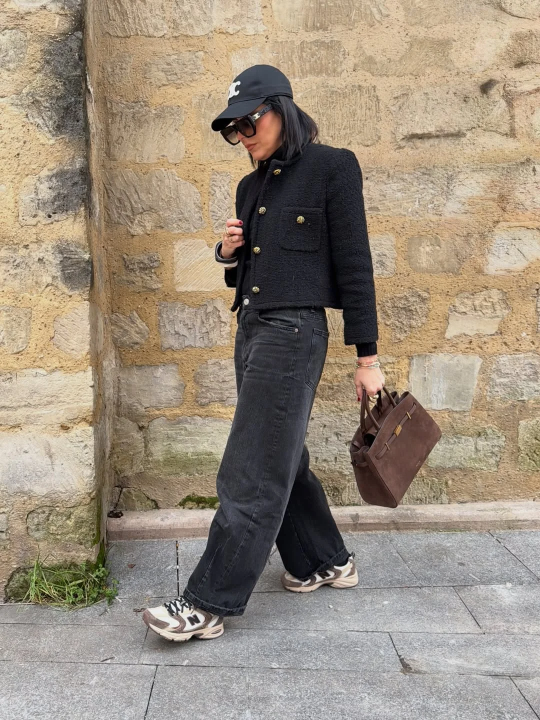 fall outfits with jeans and sneakers 2026 Monochrome Black Denim With Elevated Sporty Details