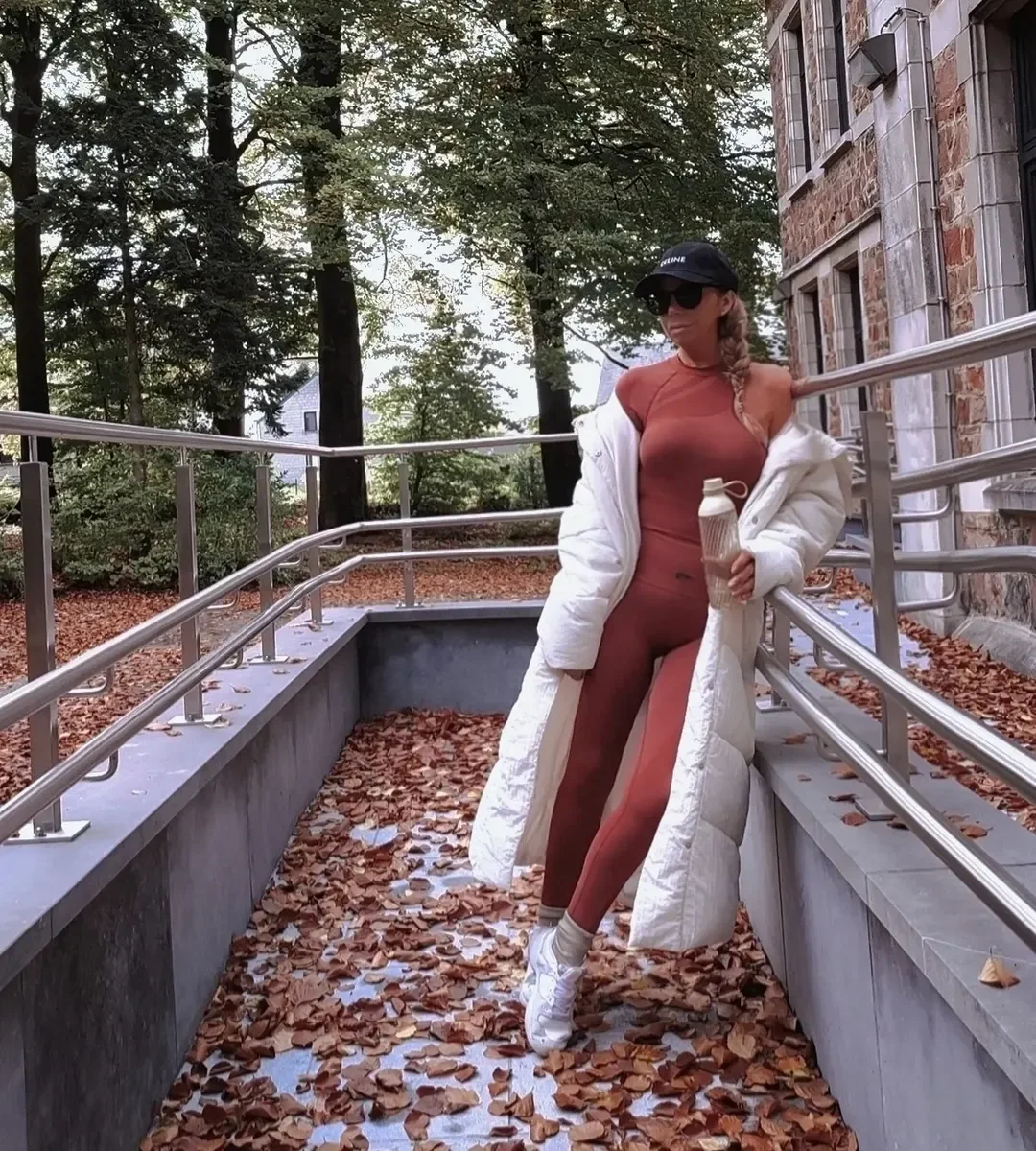 fall outfits with leggings 2026 The Sporty Monochrome Look That Feels Surprisingly Chic