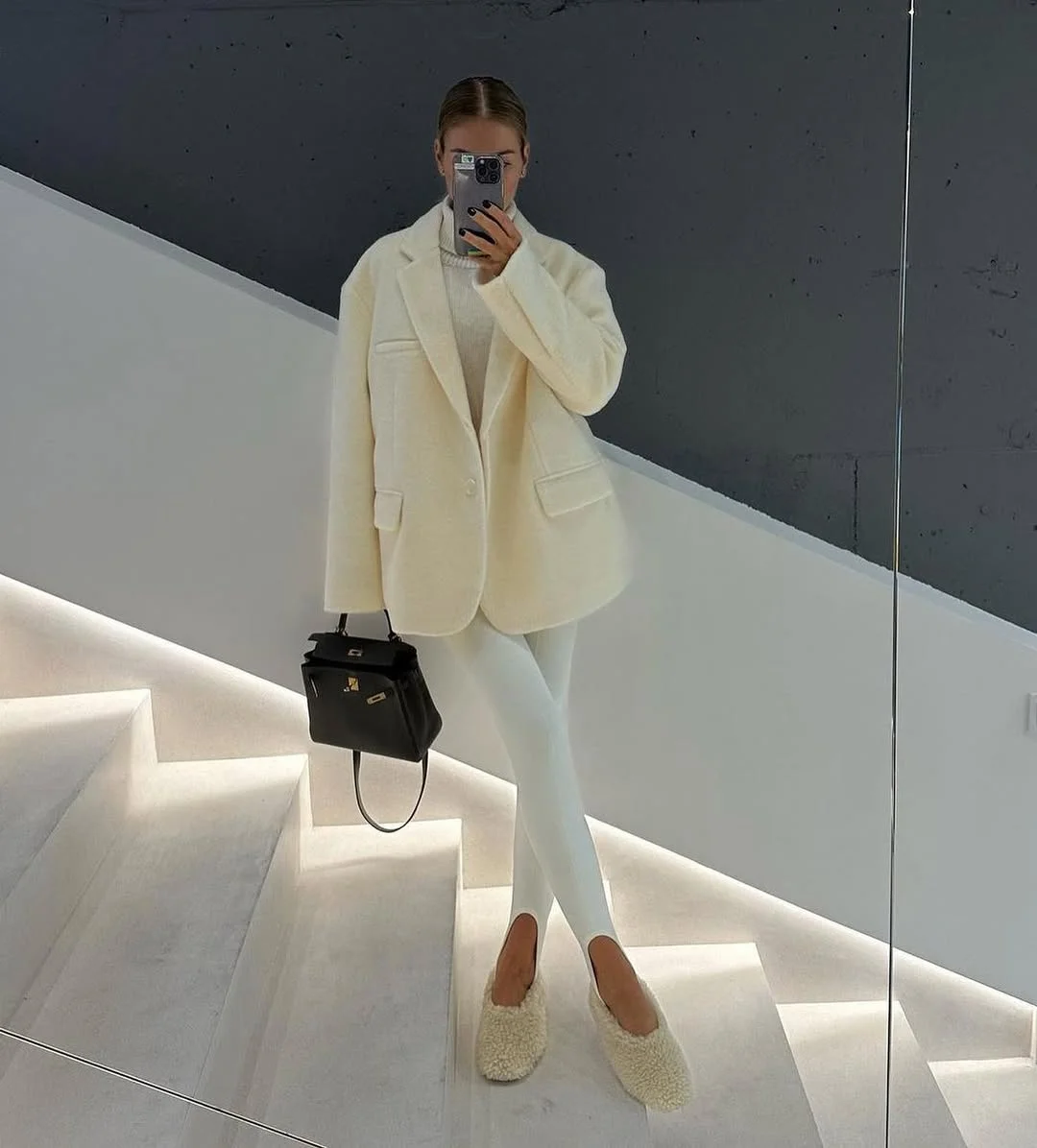 fall outfits with leggings 2026 The All Cream Minimalist Look Fashion Girls Keep Wearing