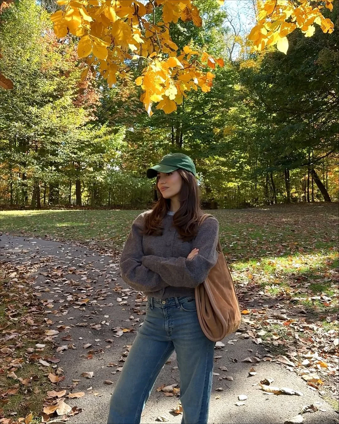 fall outfits with sweater 2026 Relaxed Park Walk Style With Soft Neutrals