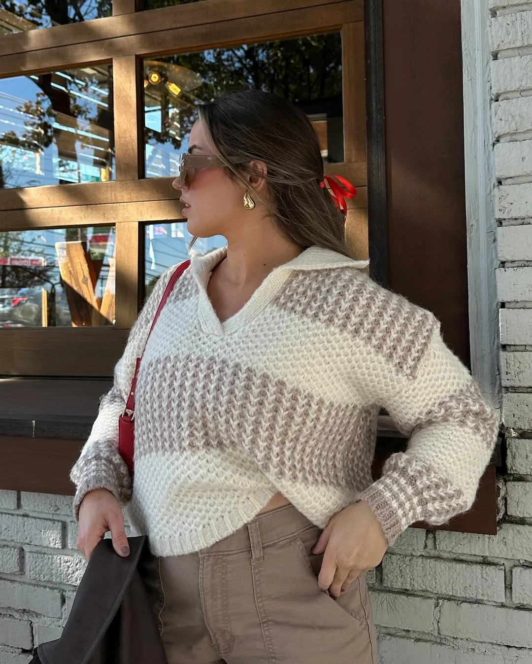fall outfits with sweater 2026 Textured Polo Sweater That Feels Fresh For 2026