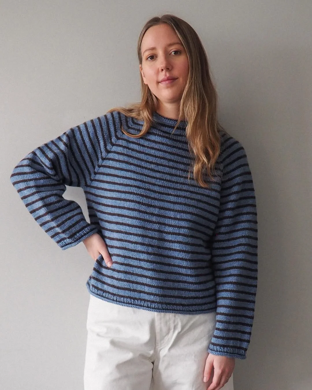 fall outfits with sweater 2026 Blue Breton Knits That Never Go Out of Style