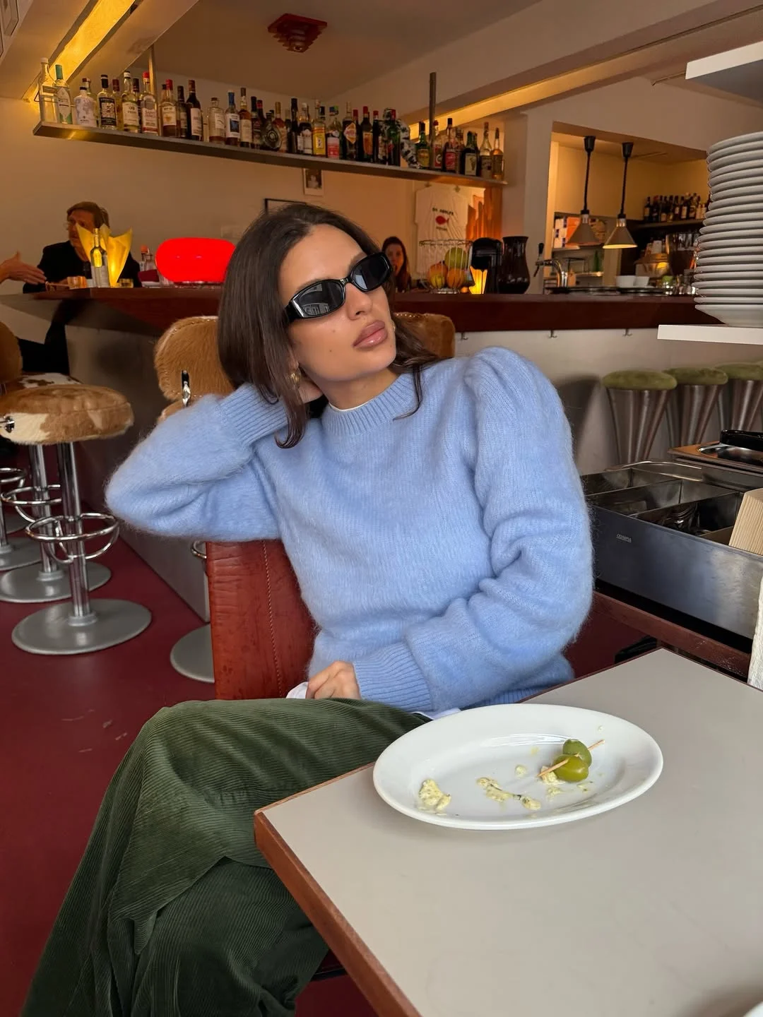 fall outfits with sweater 2026 Powder Blue Sweater For Effortless Everyday Elegance