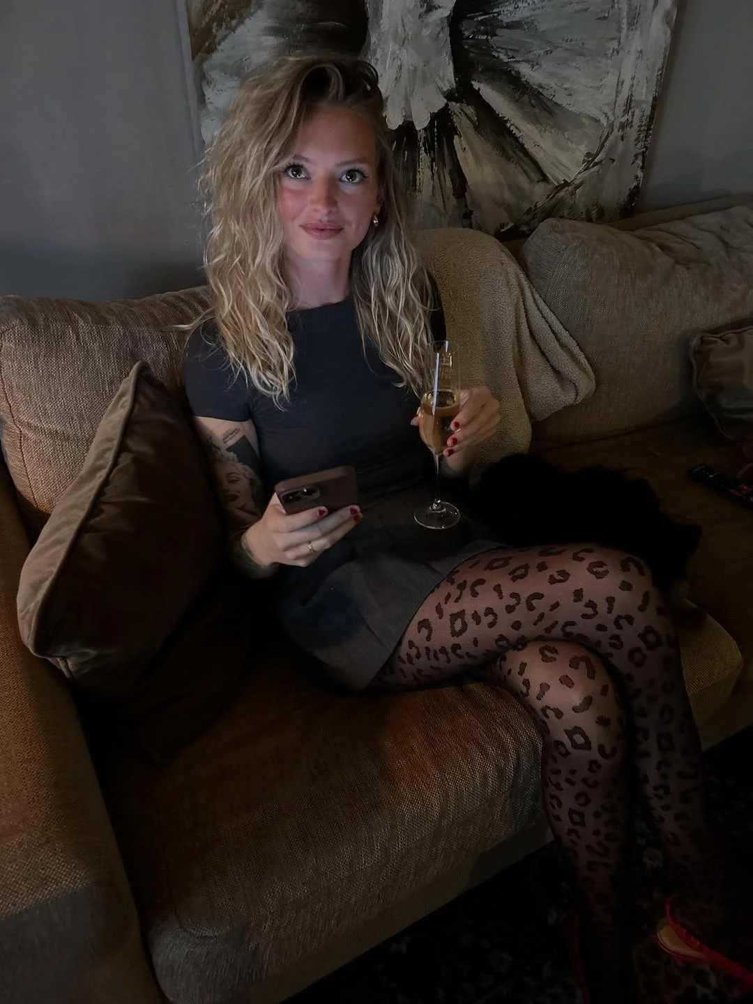 fall outfits with tights 2026 Leopard Print Tights for a Glamorous Fall Night Out