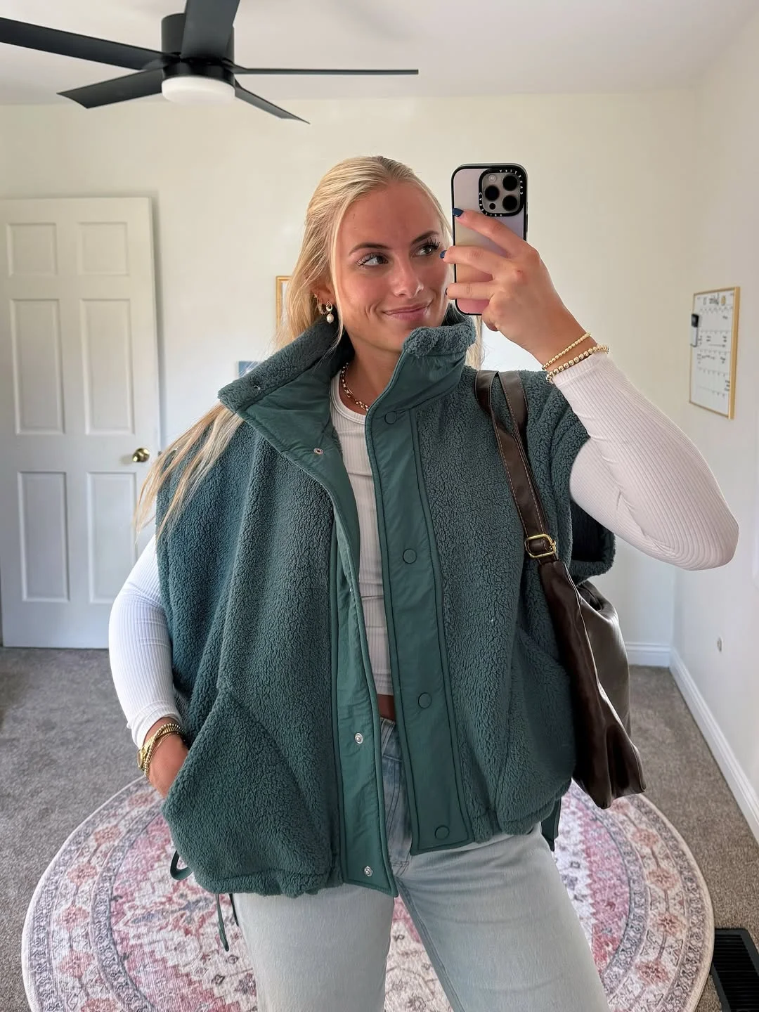 fall outfits with vests 2026 Oversized Sherpa Layers for the Coziest Fall Days
