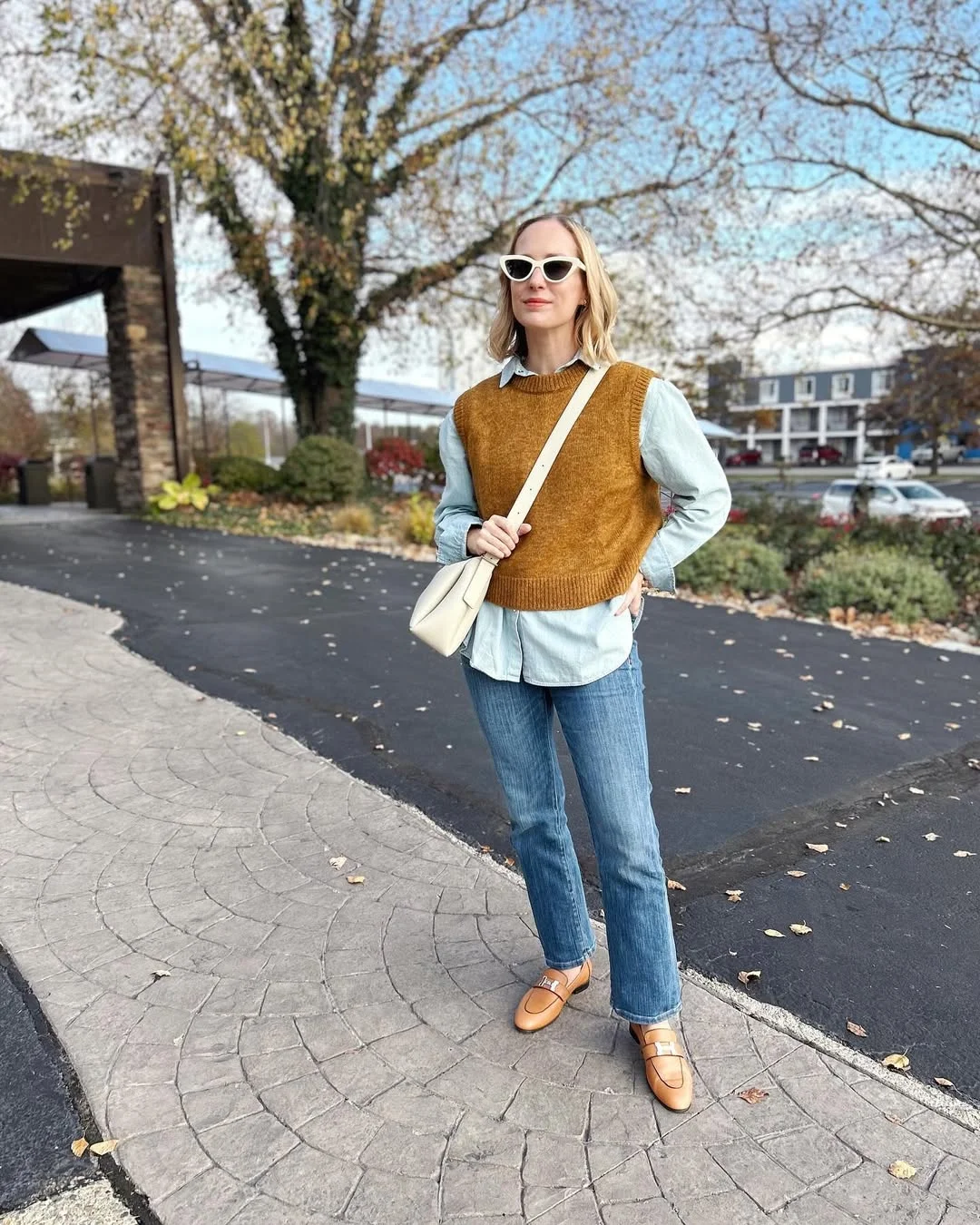 fall outfits with vests 2026 Warm Caramel Knit Layers for Everyday Elegance