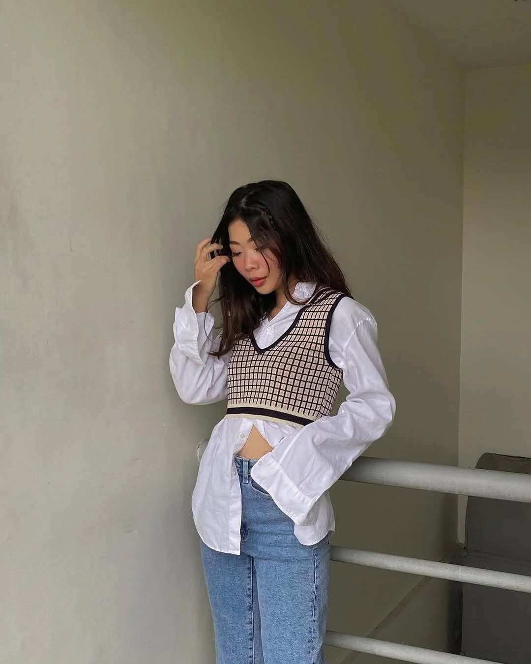 fall outfits with vests 2026 Modern Preppy Layers With a Cropped Sweater Vest