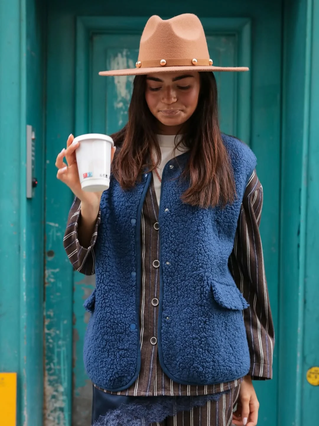 fall outfits with vests 2026 Modern Western Texture With a Cozy Fleece Vest