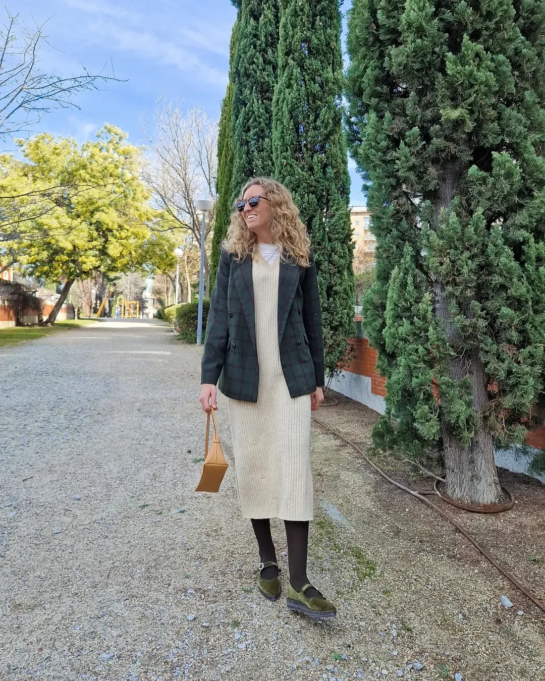 fall smart casual office outfits women 2026 Checked Blazers And Knit Dresses That Feel Quietly Luxurious