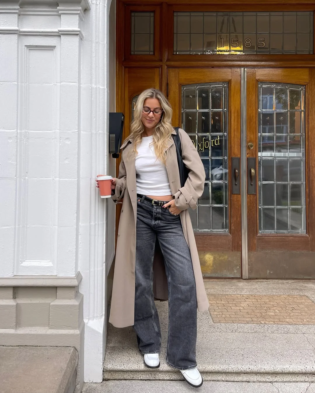 fall smart casual office outfits women 2026 Wide-Leg Denim And Trench Coats That Feel Effortlessly Smart