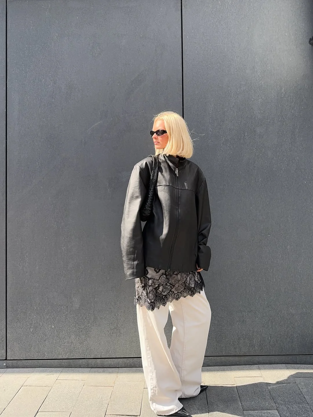 fall street style NYC outfits 2026 Minimal Leather Layers Feel Much More Interesting With Feminine Details