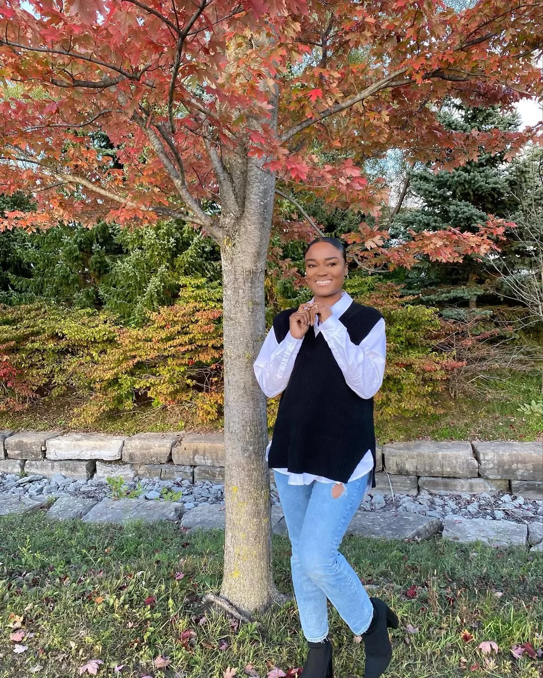 fall vest outfits for women 2026 Refresh Everyday Denim With a Timeless Sweater Vest