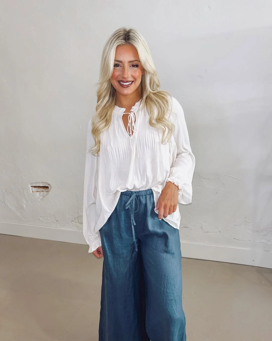 fall work outfits 2026 Soft Blouses And Relaxed Denim For Casual Office Days