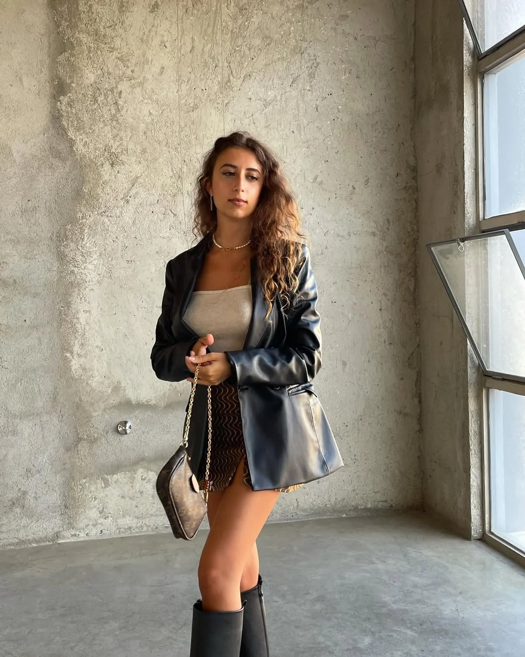 fall work outfits 2026 Leather Blazers And Mini Hemlines For Creative Offices