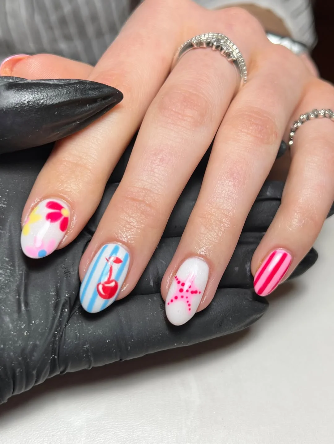 funky summer nails 2026 Beach Postcards and Sweet Summer Memories