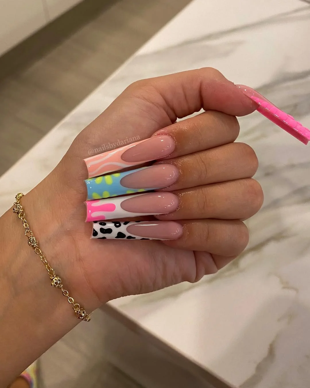 funky summer nails 2026 Playful Pattern Tips With Y2K Energy