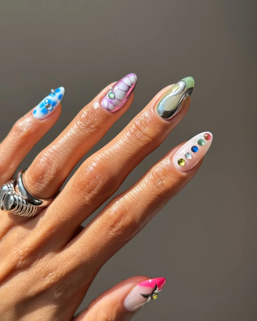 funky summer nails 2026 Mixed Media Art With Crystal Energy