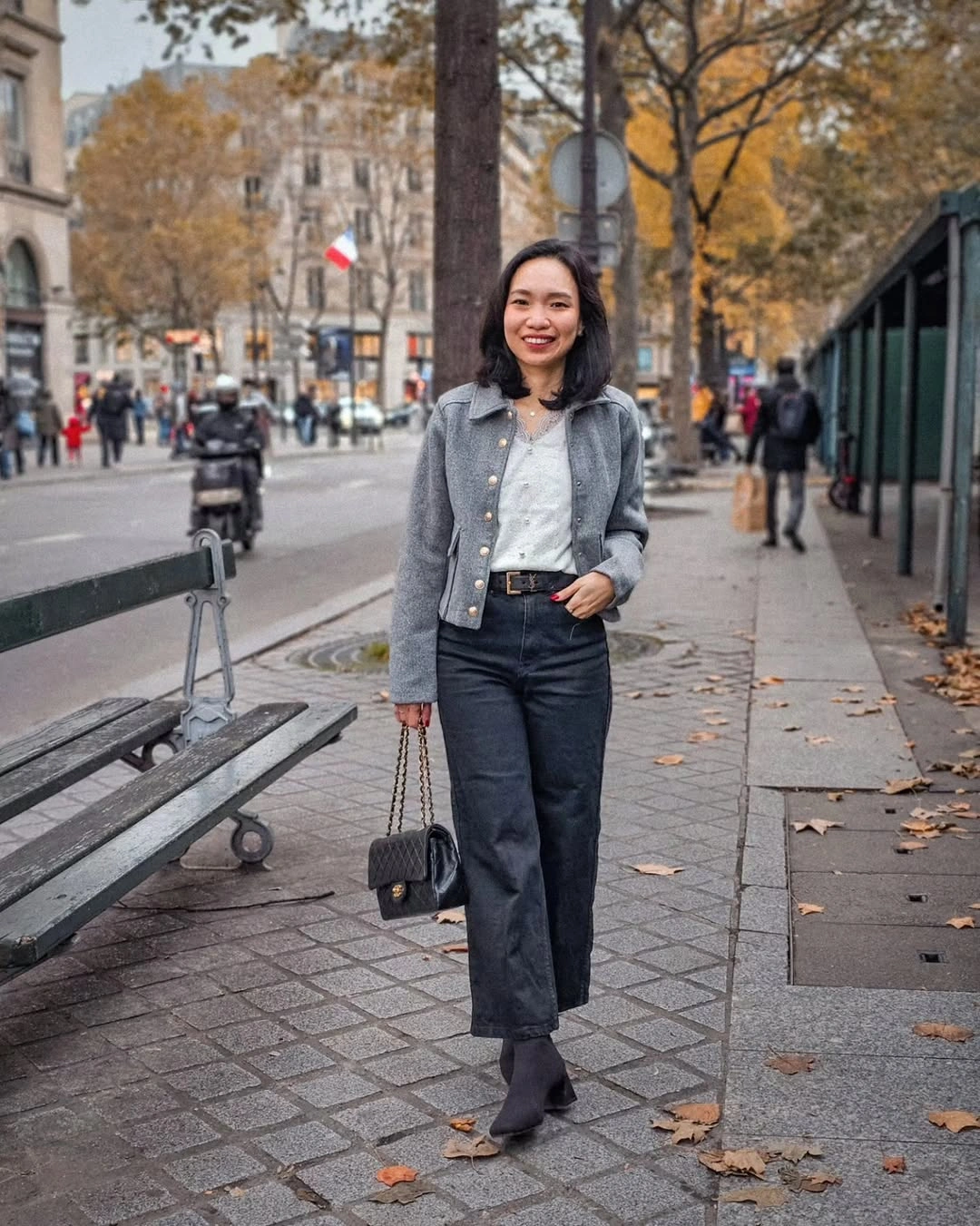 nice fall outfits 2026 Dark Denim And Cropped Jackets Always Feel Parisian