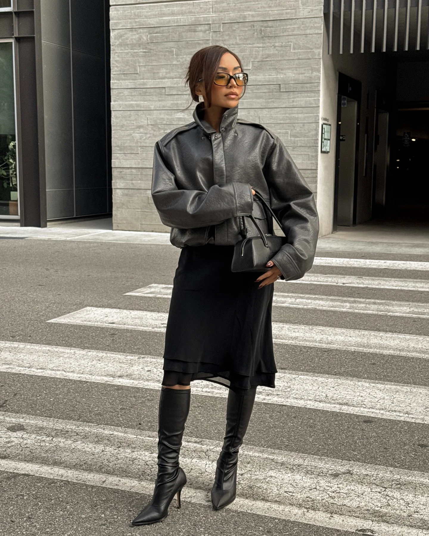 simple fall outfits 2026 Monochrome Leather Layers That Feel Effortlessly Powerful