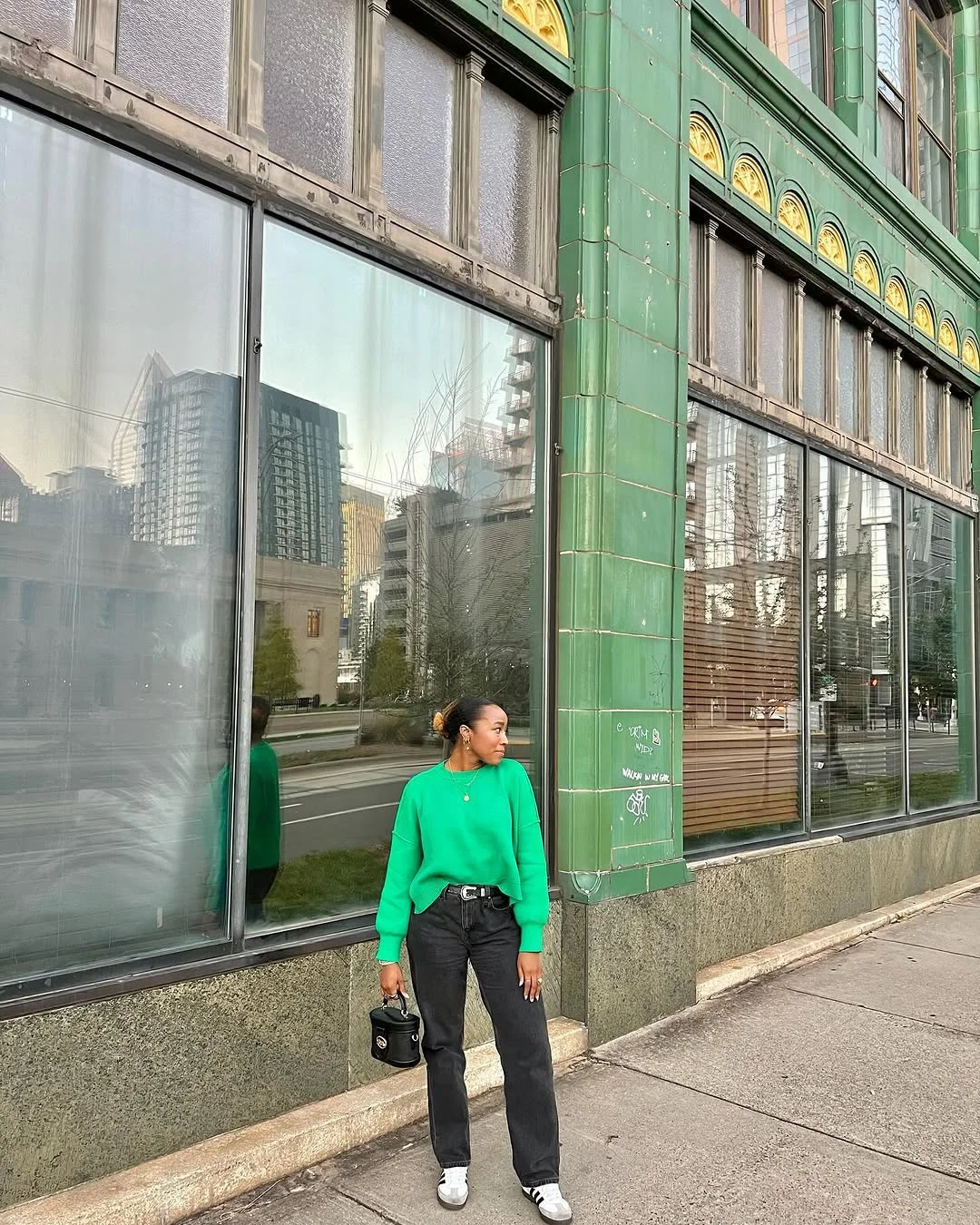 simple fall outfits 2026 One Bright Sweater Can Transform Everyday Denim