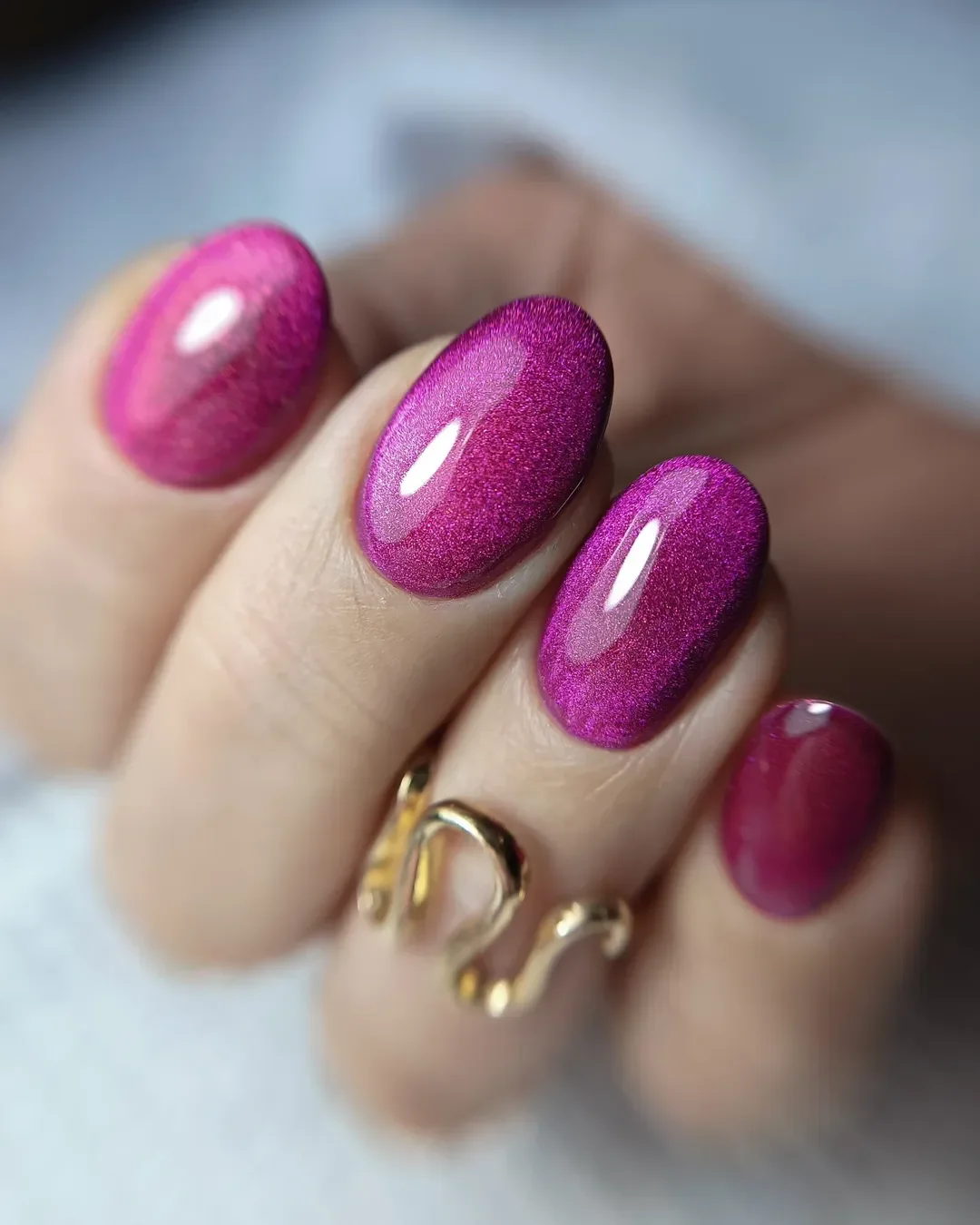 summer nails one color 2026 Radiant Fuchsia Shimmer for Endless Summer Evenings
