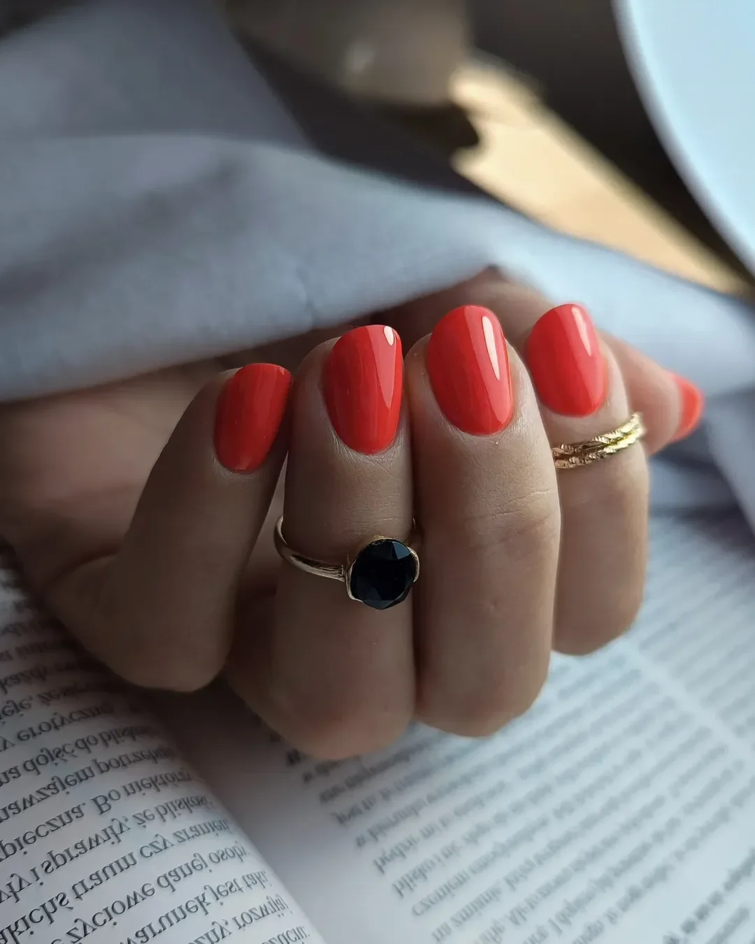 summer nails one color 2026 Juicy Coral Red That Steals the Spotlight