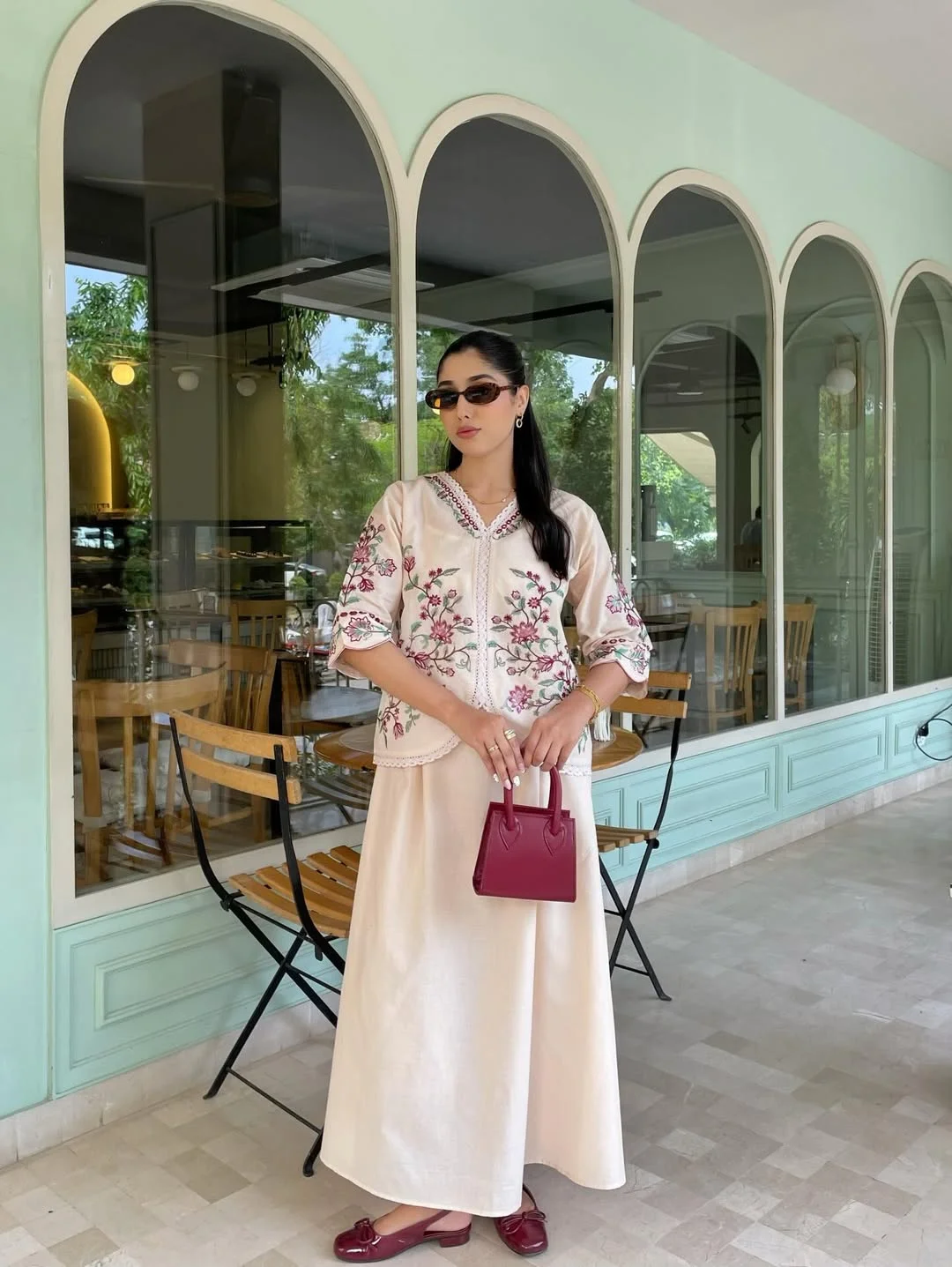 Summer to fall outfits 2026 Embroidered Dresses And Deep Berry Accessories Feel Timeless