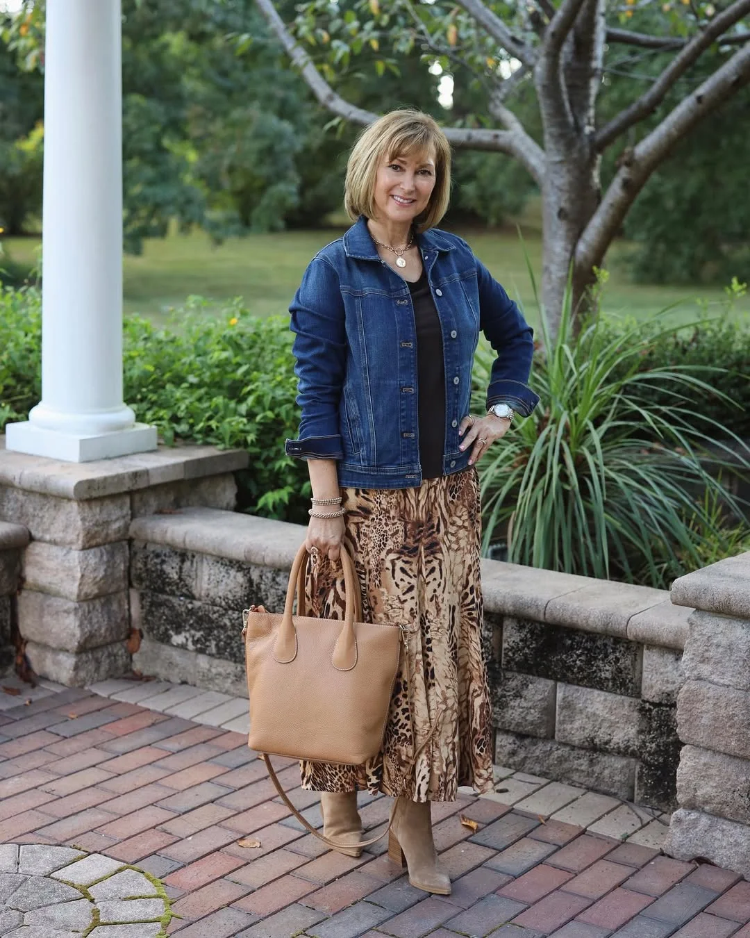 what to wear in fall 2026 over 50 Denim Jackets and Printed Skirts Remain a Timeless Fall Favorite