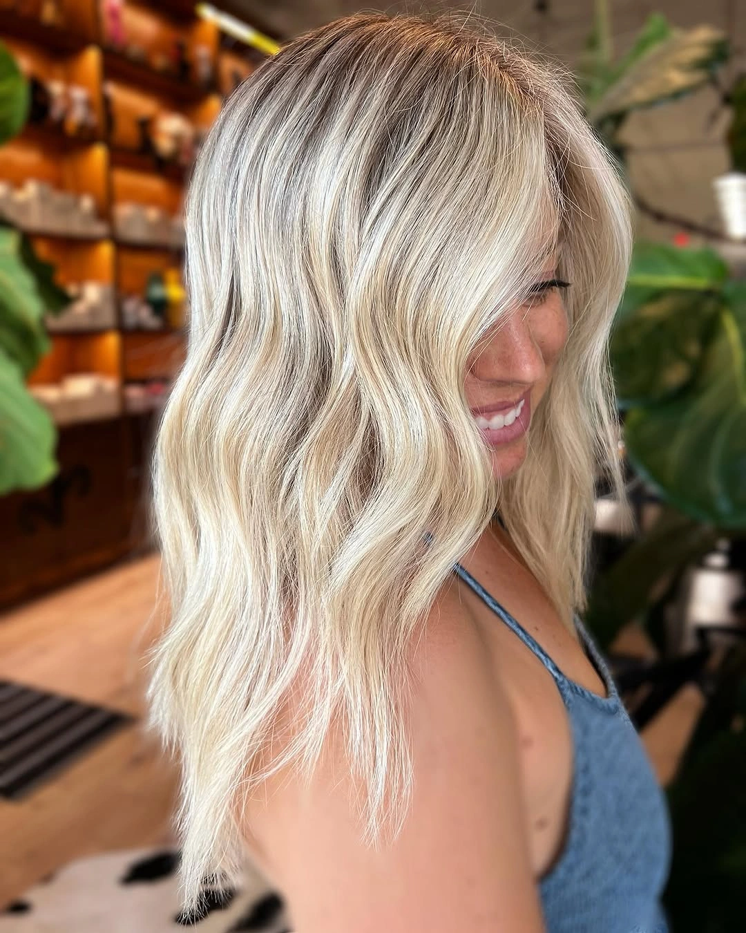 august hairstyles and color ideas 2026 Soft Vanilla Blonde Layers With Airy Beach Waves