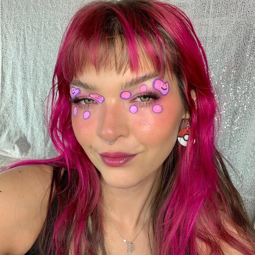 august hairstyles and color ideas 2026 Vibrant Magenta Layers With Soft Micro Bangs