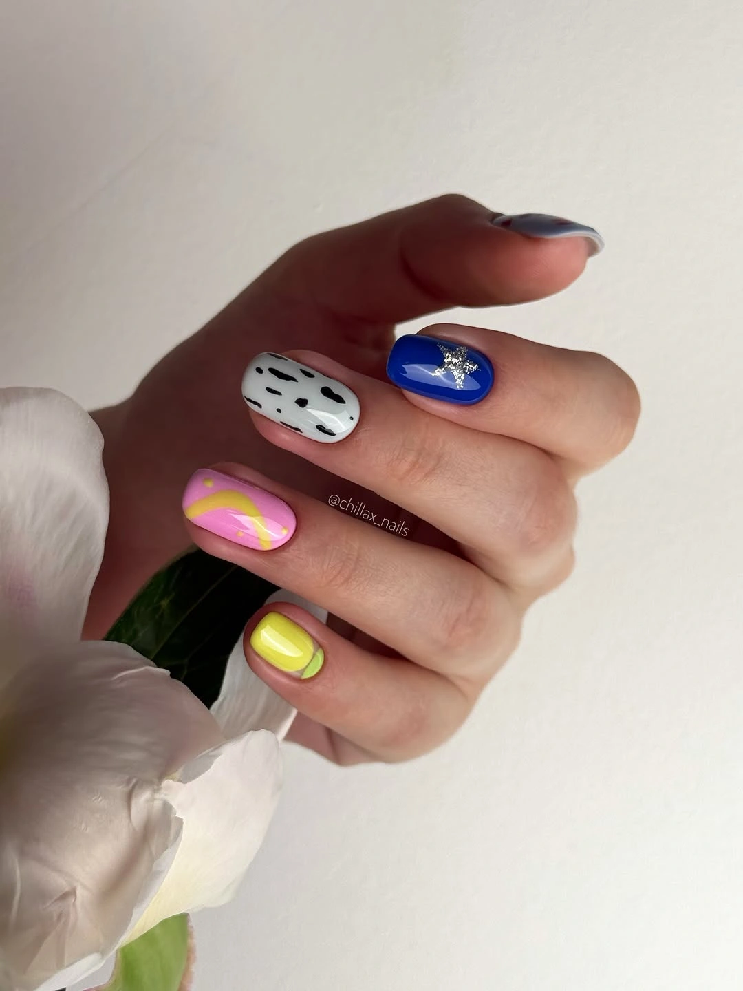 august nails ideas 2026 Playful Color Block Nails for Creative Personalities