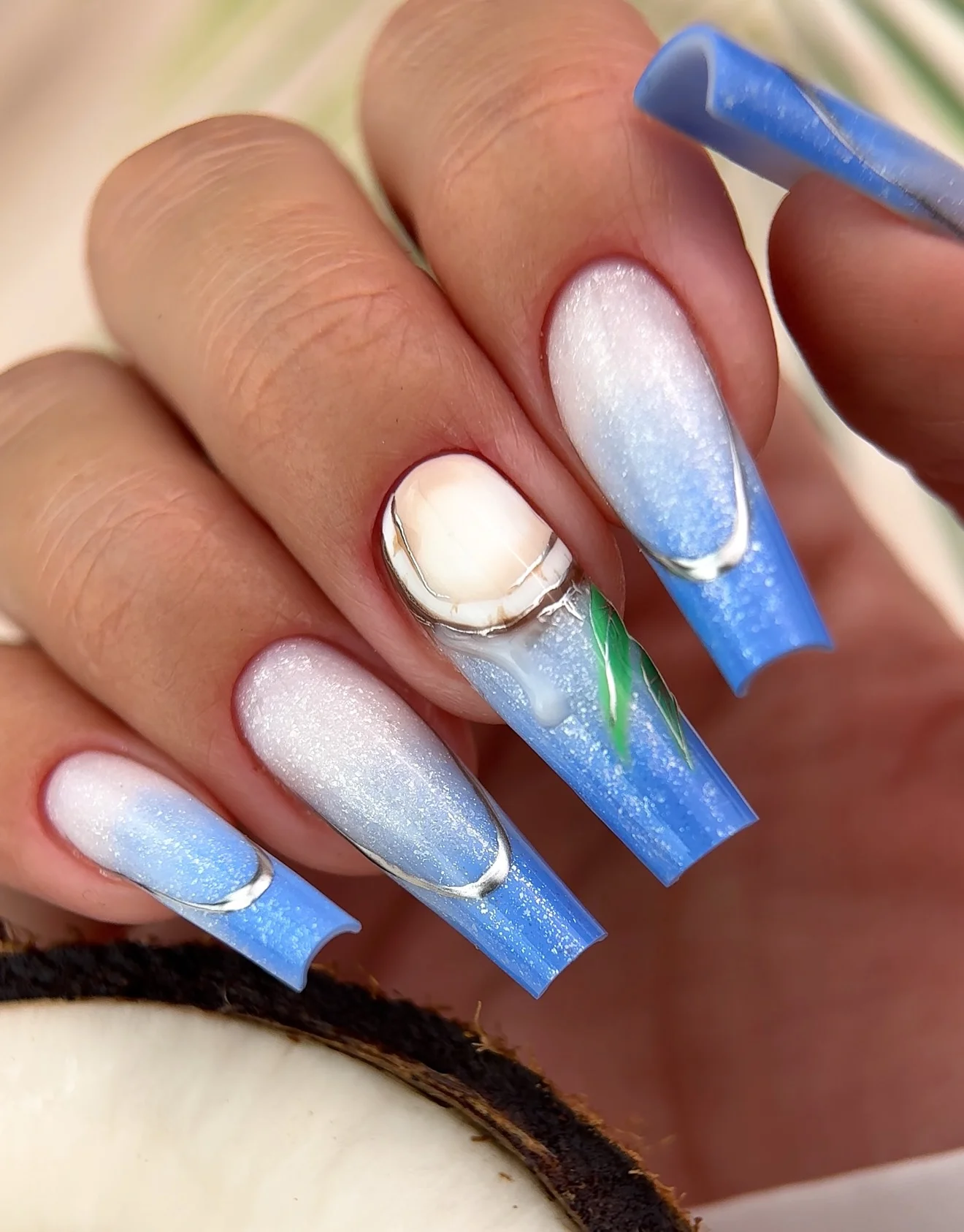 august nails ideas 2026 Ocean Breeze Chrome Nails With Coastal Elegance