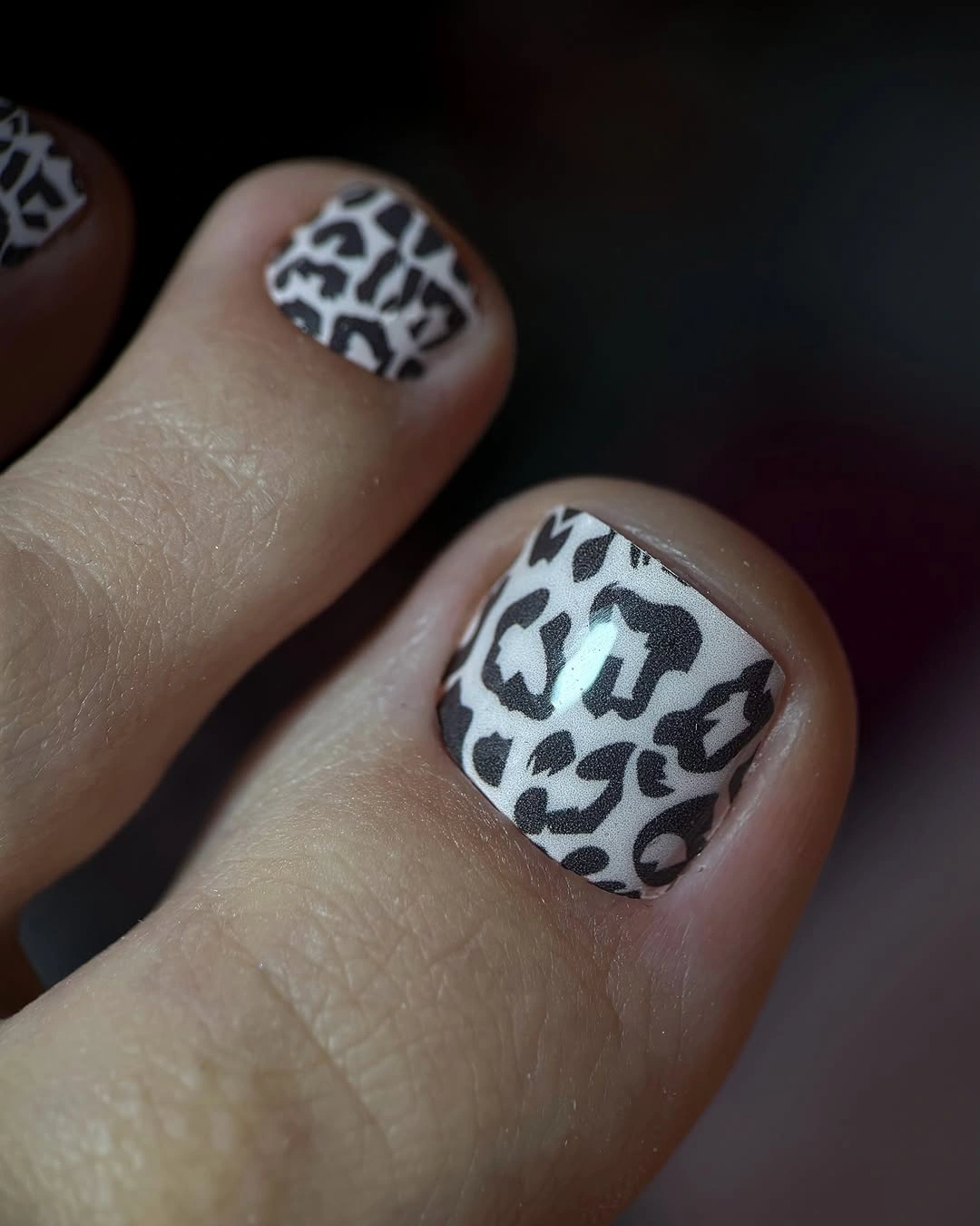 august pedicure nails ideas 2026 Timeless Monochrome Leopard for Everyday Chic