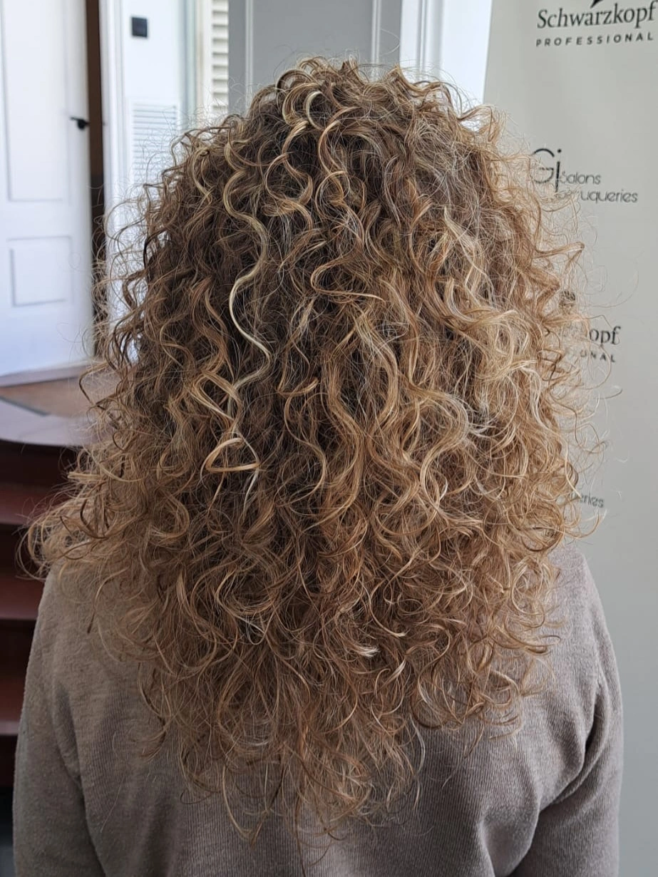 babylights hair ideas Defined Curly Babylights with Natural Dimension