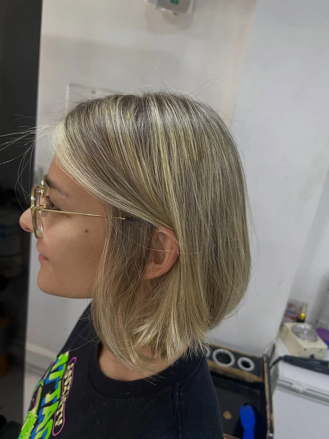 babylights hair ideas Soft Blonde Babylights on a Chic Classic Bob