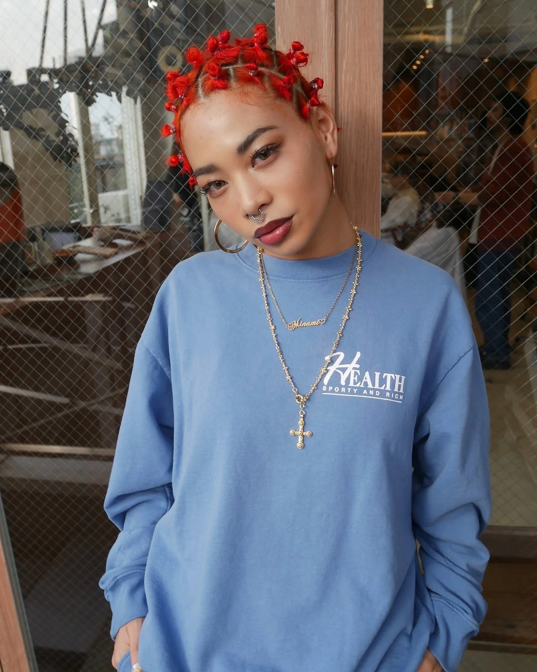bantu knots hairstyles Vibrant Red Mini Bantu Knots with Modern Edge