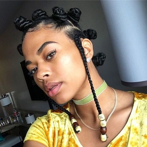 bantu knots hairstyles Classic Bantu Knots with Face-Framing Twists