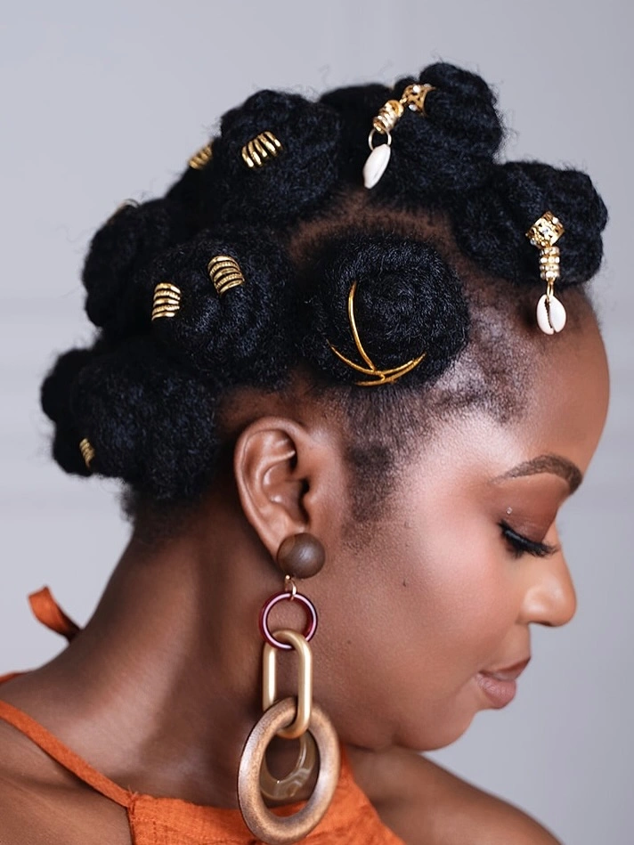 bantu knots hairstyles Elegant Accessorized Bantu Knots for Special Occasions
