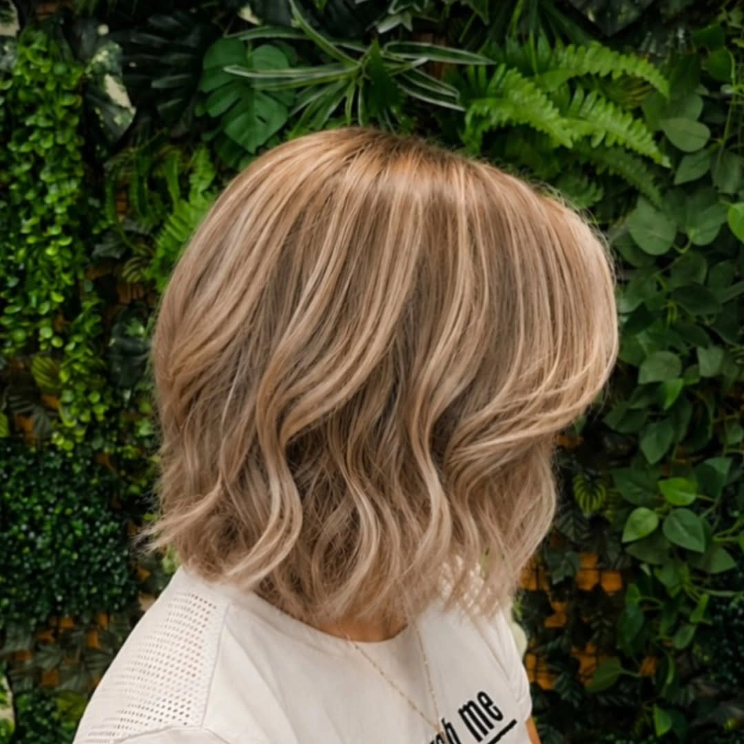 beige blond hair color Soft Champagne Beige Blonde with Flowing Layers