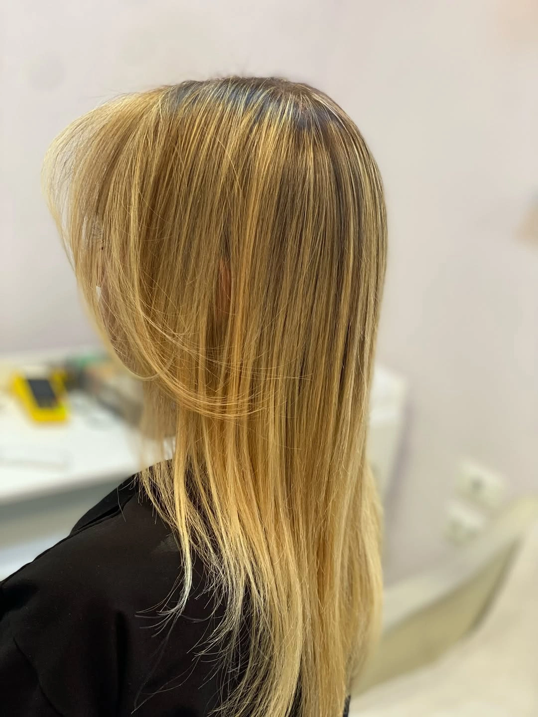 beige blond hair color Golden Beige Blonde with Soft Root Depth