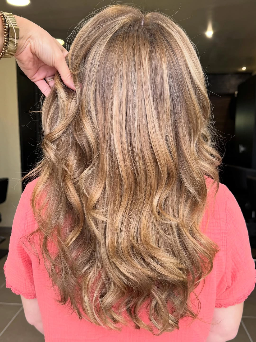 beige blond hair color Dimensional Beige Blonde with Luminous Ribbon Highlights