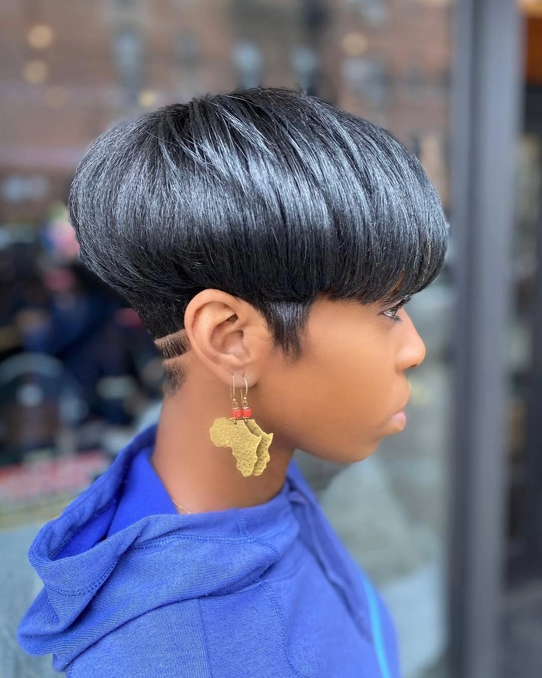 bob hairstyles for black women Short Tapered Bob With Rounded Crown